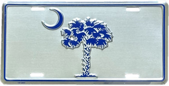 Hangtime South Carolina - Palmetto Moon License Plate - Ultra Blue