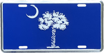 Hangtime South Carolina - Palmetto Moon License Plate - Silver on Blue