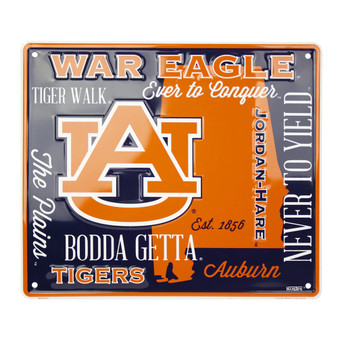 Hangtime Auburn University - Auburn Tigers - 12 x 14 inch Fan Cloud Sign