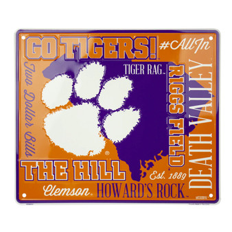 Hangtime Clemson University - Clemson Tigers 12 x 14 inch Fan Cloud Sign