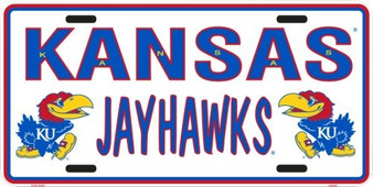 Hangtime University of Kansas - Kansas Jayhawks 6x12 Classic License Plate