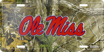 Hangtime University of Mississippi - Ole Miss Rebels 6x12 CAMO License Plate