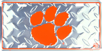 Hangtime Clemson University - Clemson Tigers 6x12 Diamond Background License Plate