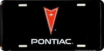 Hangtime PONTIAC with Logo on Black 6x12 License Plate