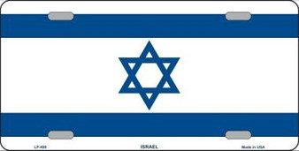 Hangtime Israel Flag 6x12 License Plate