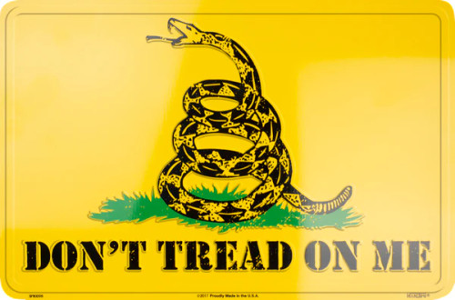 HangTime Don't Tread on Me 8x12 Novelty Parking Sign