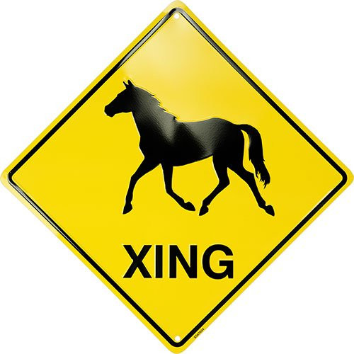 Hantime Horse Crossing 12x12 Crossing Sign