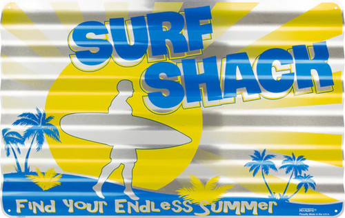 HangTime Surf Shack 12x18 inch Corrugated Sign