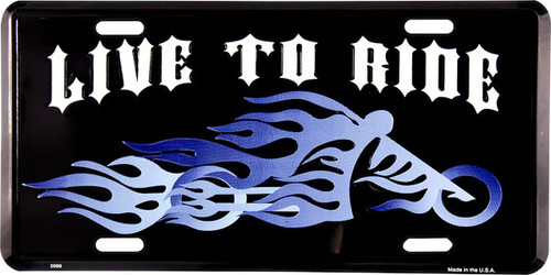 HangTime Live to Ride 6x12 License Plate