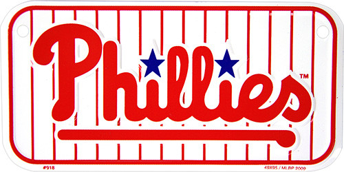 HangTime Philadelpia Phillies 3x6 Bike Tag