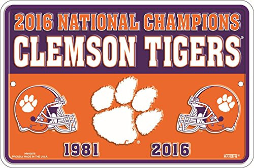 HangTime Clemson 2016 NCAA Football National Champions 8x12 Parking Sign