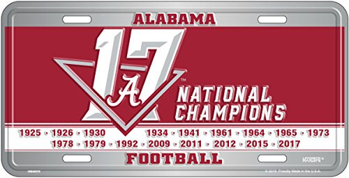 HangTime Alabama NCAA 2017 National Football Champs 6x12 License Plate