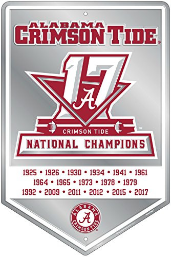 HangTime Alabama Crimson Tide 2017 National Football Champs 12x18 Banner