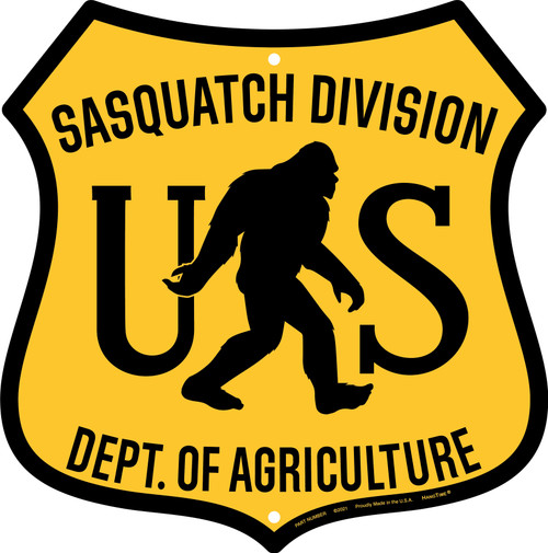 HangTime Sasquatch 12x12 Shield Sign