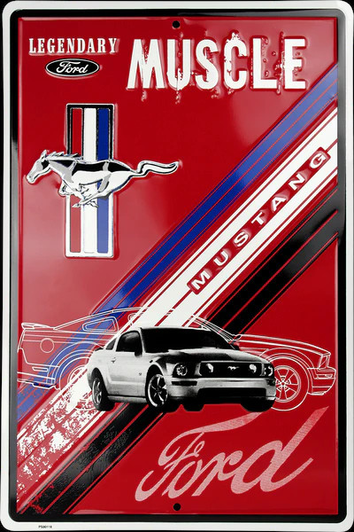 HangTime Ford Mustang Legendary Muscle 12x18 Parking Sign