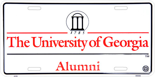 HangTime University of Georgia Alumni - Georgia Arches 6x12 License Plate