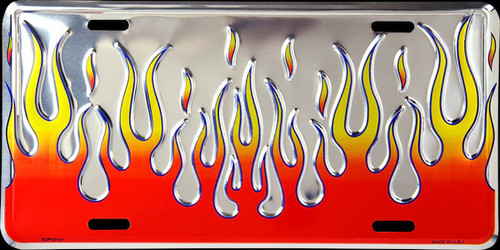 Hangtime Flames Super Stock 6x12 License Plate