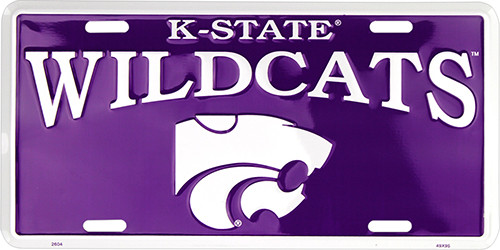 Hangtime Kansas State Univeristy - K-State Wildcats 6x12 License Plate