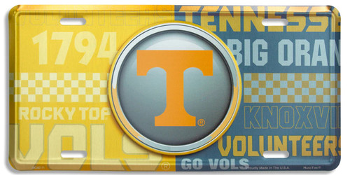 HangTime University of Tennessee - Tennessee Volunteers - Bullseye Style License Plate