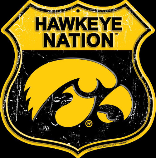 HangTime University of Iowa - Iowa Hawkeyes - Route Sign