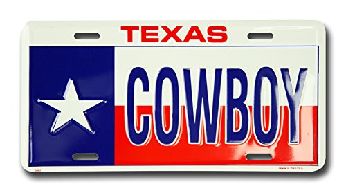 HangTime Texas Cowboy 6x12 inch Novelty License Plate