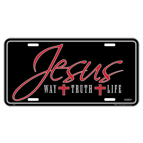 HangTime Jesus Way Truth Life 6x12 inch License Plate