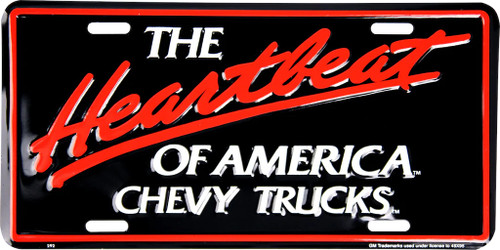 HangTime Heartbeat of America - Chevy Trucks 6x12 License Plate