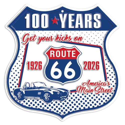 HangTime Route 66 Centennial 11.5 x 11.5  inch Route Sign