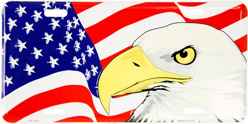 HangTime American Eagle on Flag 6x12 inch novelty license plate