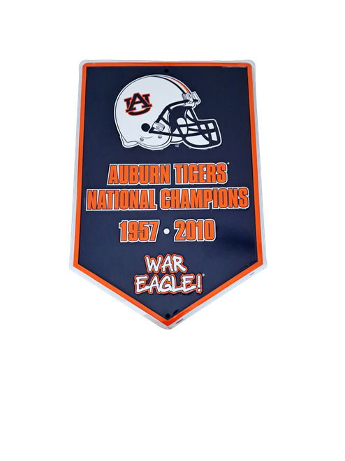 HangTime Auburn Tigers 2010 NCAA National Champs 12x18 Banner