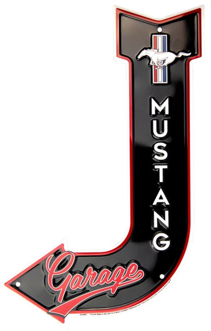 HangTime Mustang Garage 17.5 x 11.5 inch J arrow sign