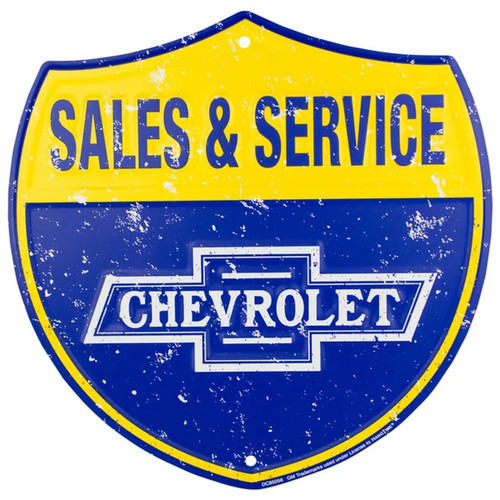 HangTime Chevrolet Sales & Service 12x12 inch shield sign