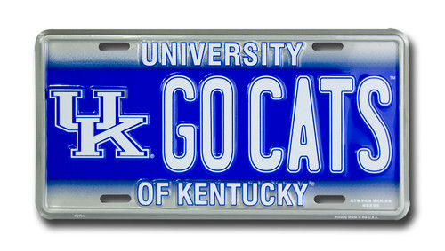 UK GO CATS 6 x 12 Embossed aluminum license plate