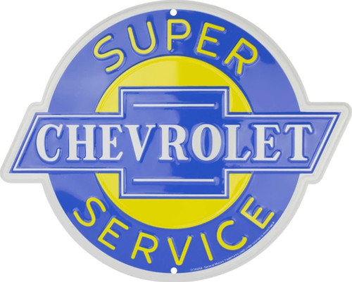 HangTime Chevrolet Super Service 14x13.5 inch die cut sign