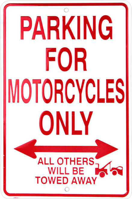 HangTime Parking for Motorcycles Only 8x12 inch parking sign