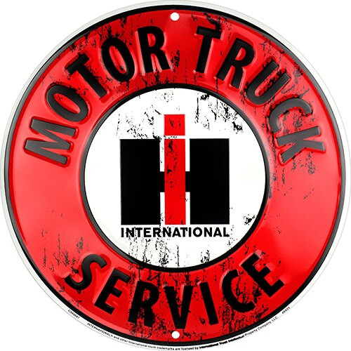 IH Motor Truck Service 24 inch diameter garage sign