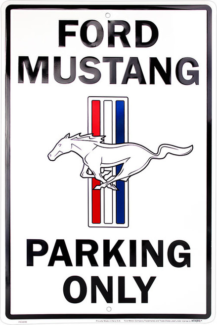 HangTime Ford Mustang Parking 12 x 16 metal sign