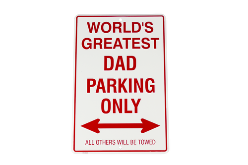 HangTime World Greatest Dad metal parking sign 8 x 12 inches