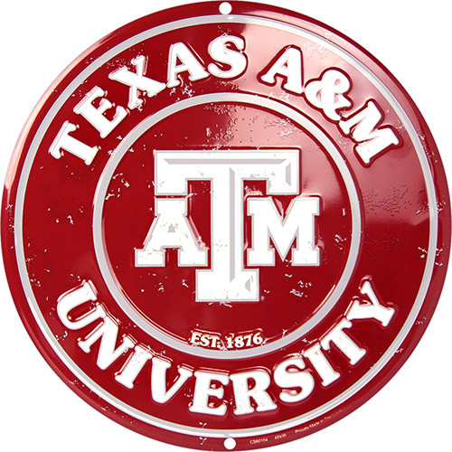Hangtime Texas A & M nostalgia sign 12 inches in diameter