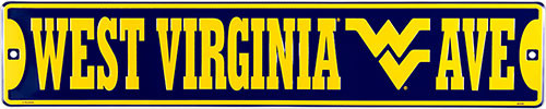HangTime West Virginia University - Mountaineers Street Sign - WEST VIRGINIA AVE