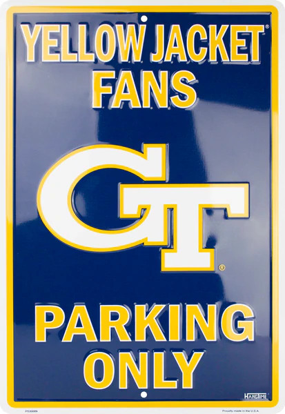 HangTime Georgia Tech - Yellow Jackets Parking Sign