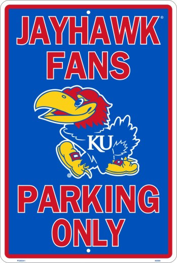 HangTime Kansas University - Kansas Jayhawks Parking Sign