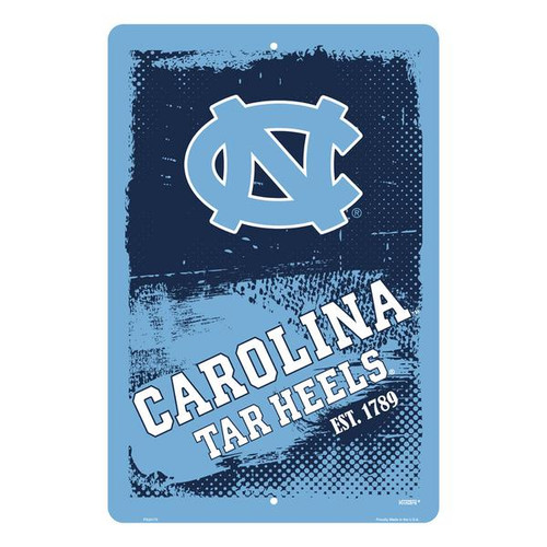 HangTime University of North Carolina - UNC Tarheels 12 x 18 inch Grunge Parking Sign