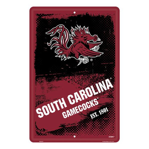 HangTime University of South Carolina - South Carolina Gamecocks 12 x 18 Grunge Parking Sign