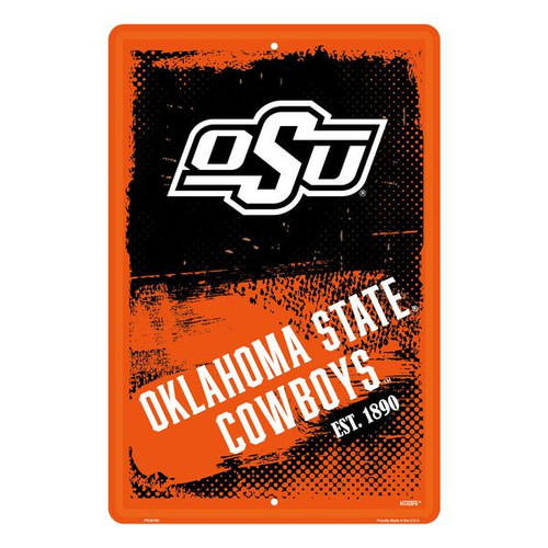 HangTime Oklahoma State Universtiy - OSU Cowboys 12 x 18 Grunge Parking Sign