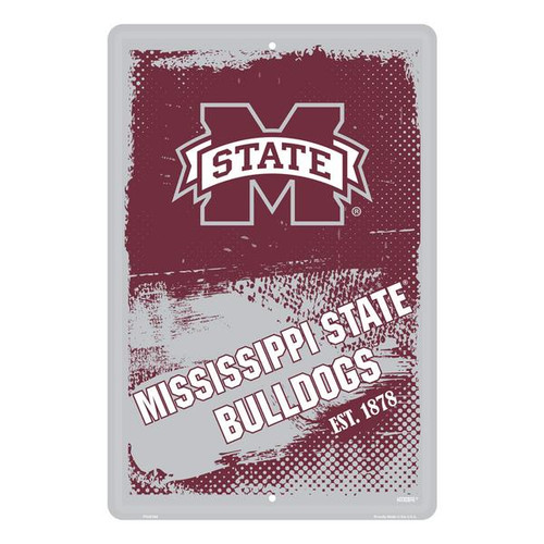 HangTime Mississippi State University - MSU Bulldogs 12 x 18 inch Grunge Parking Sign
