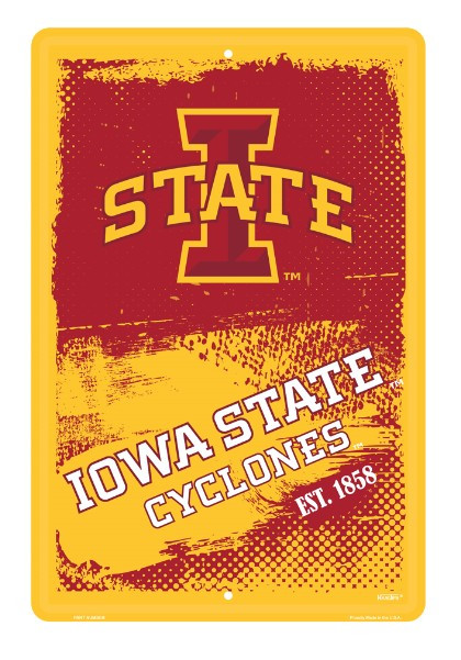 HangTime Iowa State University - Iowa State Cyclones 12 x 18 inch Grunge Parking Sign