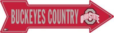 HangTime Ohio State - Ohio Buckeyes - BUCKEYES COUNTRY 6 x 20 inch Arrow Sign