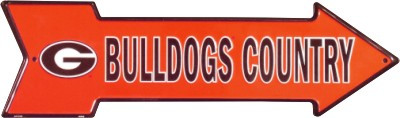 HangTime University of Georgia - UGA Bulldogs - BULLDOGS COUNTRY 6 x 20 inch Arrow Sign