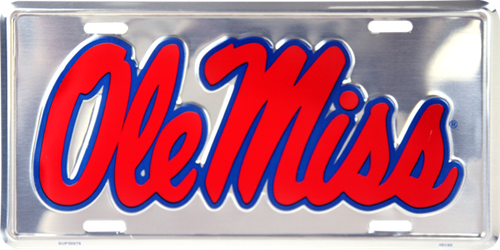 Hangeime University of Mississippi - Ole Miss Rebels 6 x 12 inch Super Stock License Plate